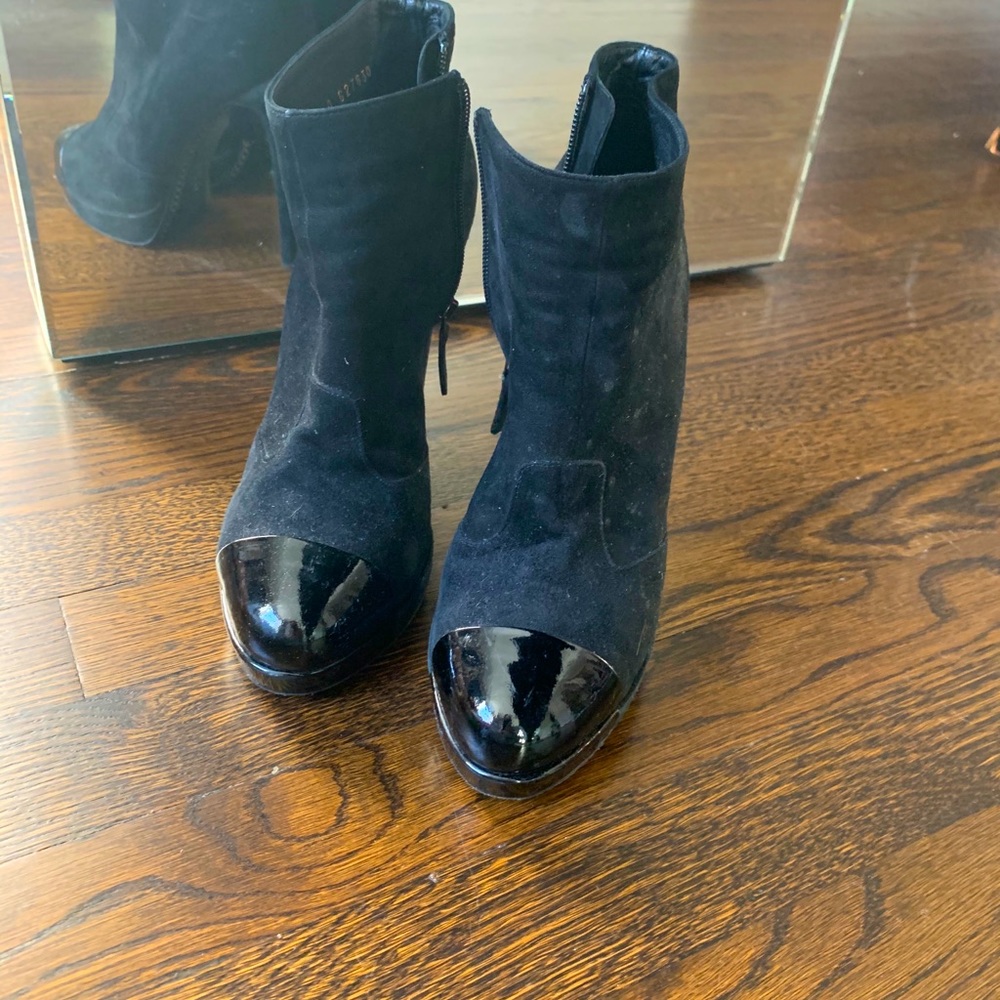 Black Chanel booties size 38